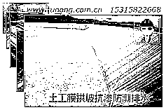 土工膜拱形边坡防渗防潮排水